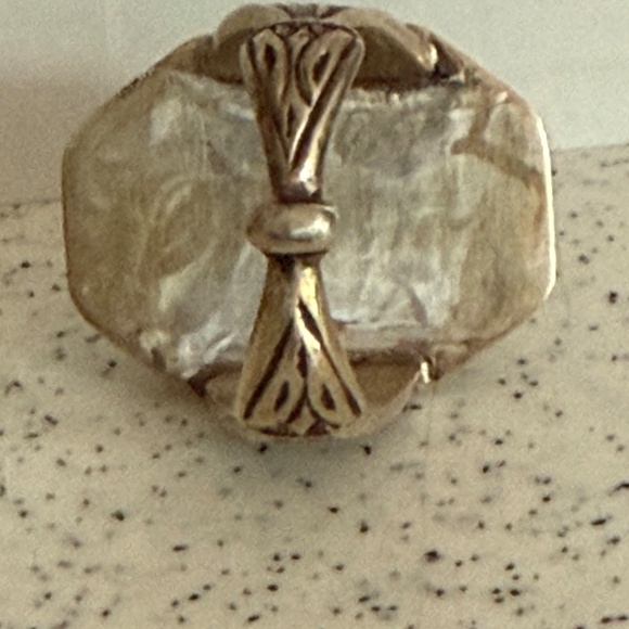 carved black intaglio sterling silver mens ring...gorgeous - Picture 5 of 8